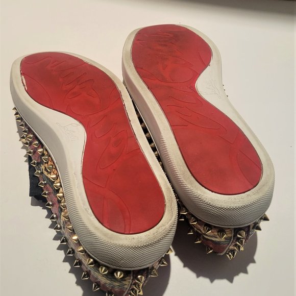 Christian Louboutin PIK Boat Python Shoes Men Size 11 Red Bottom - Picture 4 of 13